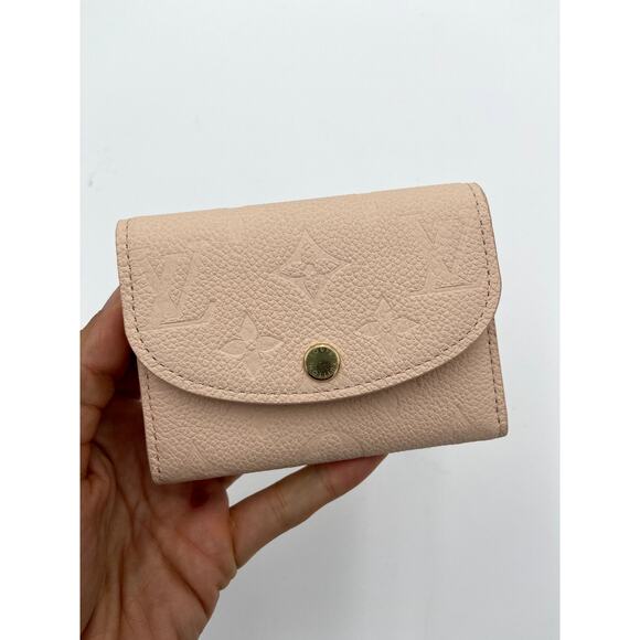 Louis Vuitton Rosalie Coin Purse Empreinte Leather in Chamallow Pink - Picture 1 of 10